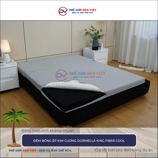 Đệm bông ép Kim Cương Dormella King Fiber Cool